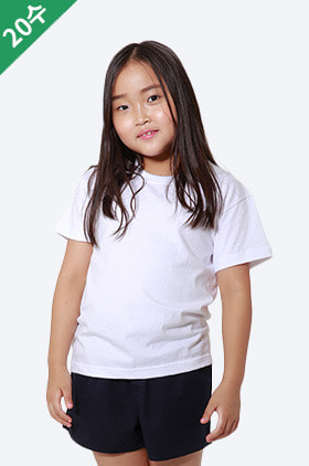 [아동]20수 라운드 반팔 티셔츠(백색)